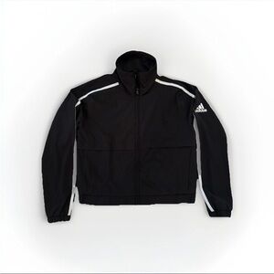 Adidas Black Zip-Up Hoodie Men's/ Women's S - 100% Polyester - Small White Stain